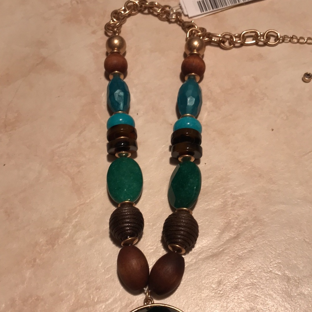 NWT SOUTHERN LIVING JEWEL GENUINE STONE NECKLACE GORGEOUS CHUNKY - Picture 5 of 13